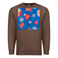Chestnut winter  snowflakes hot cocoa ice skating shoes Premium Sweatshirt - FaDigitalArtStudio