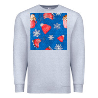 Heather Grey winter  snowflakes hot cocoa ice skating shoes Premium Sweatshirt - FaDigitalArtStudio