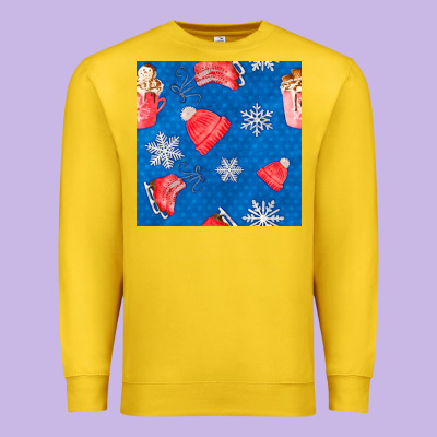 Winter  Snowflakes Hot Cocoa Ice Skating Shoes Premium Sweatshirt Designed By Fadigitalartstudio