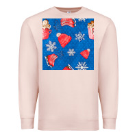 Pale Pink winter  snowflakes hot cocoa ice skating shoes Premium Sweatshirt - FaDigitalArtStudio