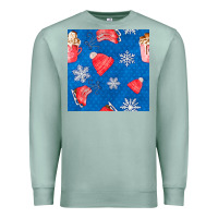 Seafoam winter  snowflakes hot cocoa ice skating shoes Premium Sweatshirt - FaDigitalArtStudio