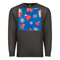 Smoke winter  snowflakes hot cocoa ice skating shoes Premium Sweatshirt - FaDigitalArtStudio