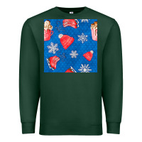 Sports Green winter  snowflakes hot cocoa ice skating shoes Premium Sweatshirt - FaDigitalArtStudio