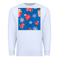 White winter  snowflakes hot cocoa ice skating shoes Premium Sweatshirt - FaDigitalArtStudio