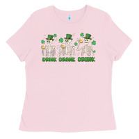Bubblegum Pink drink drank drunk st. patricks day skeletons Ladies Tee - MaliasSmallBusiness