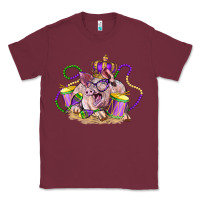 Burgundy Mardi Gras pig Classic Tee - LillyAllenDesigns