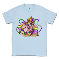 Dusty Blue Mardi Gras pig Classic Tee - LillyAllenDesigns