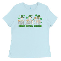 Baby Blue drink drank drunk st. patricks day skeletons Ladies Tee - MaliasSmallBusiness