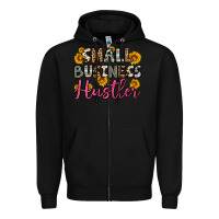 Black small business hustler Zipper Hoodie - OliviaCreatesArt