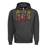Charcoal Heather small business hustler Zipper Hoodie - OliviaCreatesArt