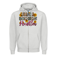 Dove Grey small business hustler Zipper Hoodie - OliviaCreatesArt