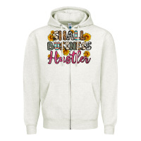 Oatmeal Heather small business hustler Zipper Hoodie - OliviaCreatesArt