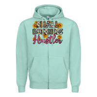 Seafoam small business hustler Zipper Hoodie - OliviaCreatesArt