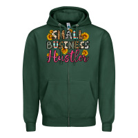 Sports Green small business hustler Zipper Hoodie - OliviaCreatesArt