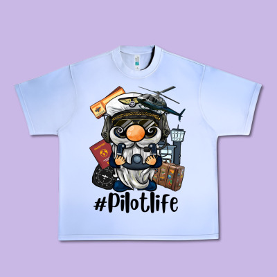 Pilot Life Gnome Urban Heavy Tee Designed By Barkaloodesign