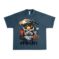 Midnight Navy pilot life gnome Urban Heavy Tee - BarkalooDesign