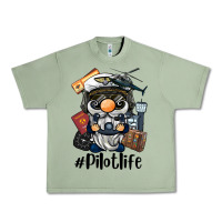 Oil Green pilot life gnome Urban Heavy Tee - BarkalooDesign