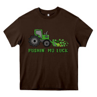 Chocolate Brown pushin' my luck Heavy Core Tee - MaliasSmallBusiness