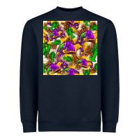 Navy Mardi Gras jester had and crawfish with leopard pa Heavyweight Sweatshirt - HowdyJamesFarm