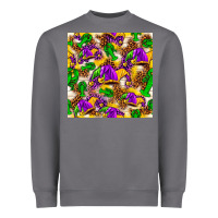 Storm Mardi Gras jester had and crawfish with leopard pa Heavyweight Sweatshirt - HowdyJamesFarm