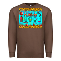 Chestnut Battery Life Of A Teacher Tumbler Premium Sweatshirt - BundleAndBundleShop