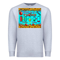 Heather Grey Battery Life Of A Teacher Tumbler Premium Sweatshirt - BundleAndBundleShop