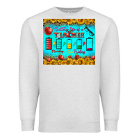 Oatmeal Heather Battery Life Of A Teacher Tumbler Premium Sweatshirt - BundleAndBundleShop