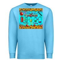 Ocean Blue Battery Life Of A Teacher Tumbler Premium Sweatshirt - BundleAndBundleShop
