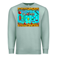 Seafoam Battery Life Of A Teacher Tumbler Premium Sweatshirt - BundleAndBundleShop