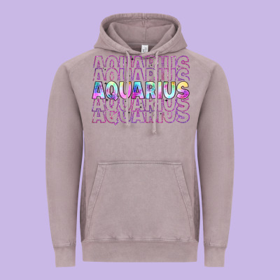 Aquarius Vintage Hoodie Designed By Artiststas