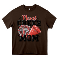 Chocolate Brown mascot cheer mom Heavy Core Tee - MaliasSmallBusiness