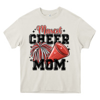 Cream mascot cheer mom Heavy Core Tee - MaliasSmallBusiness