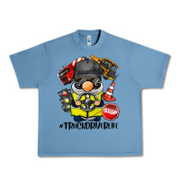 Pebble Blue truck driver life gnome Urban Heavy Tee - BarkalooDesign