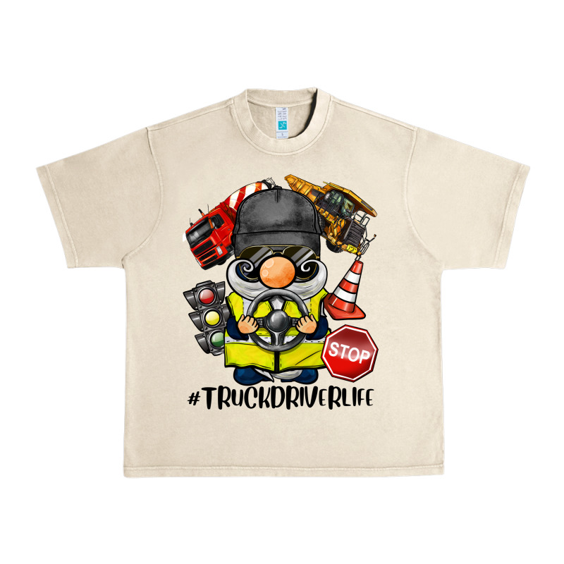 Truck Driver Life Gnome Urban Heavy Tee by BarkalooDesign | Teevron