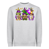 Heather Grey Mardi Gras gnomies with elements Heavyweight Sweatshirt - HowdyJamesFarm