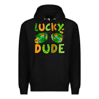 Black St. Patrick's Lucky dude Premium Hoodie - OliviaCreatesArt