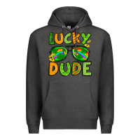 Charcoal Heather St. Patrick's Lucky dude Premium Hoodie - OliviaCreatesArt