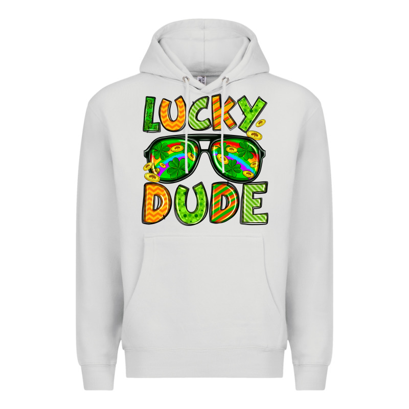 St. Patrick's Lucky Dude Premium Hoodie by OliviaCreatesArt | Teevron