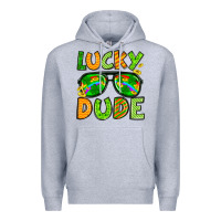 Heather Grey St. Patrick's Lucky dude Premium Hoodie - OliviaCreatesArt