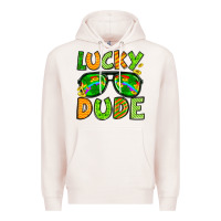 Pale Pink St. Patrick's Lucky dude Premium Hoodie - OliviaCreatesArt