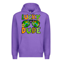 Purple St. Patrick's Lucky dude Premium Hoodie - OliviaCreatesArt