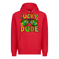 Red St. Patrick's Lucky dude Premium Hoodie - OliviaCreatesArt