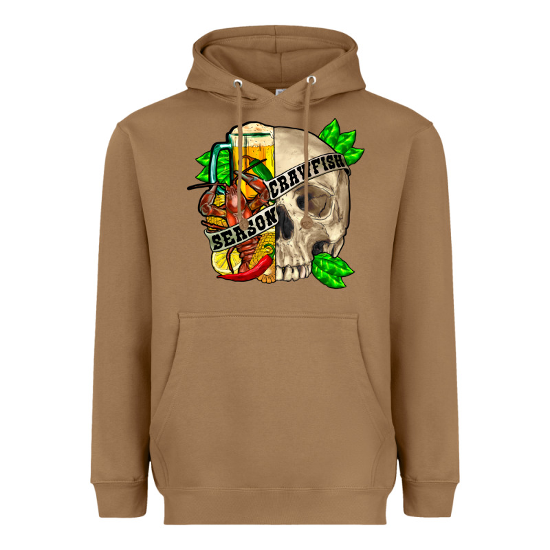 Skull Crawfish Season Heavyweight Hoodie by FaDigitalArtStudio | Teevron