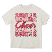 Cream senior cheer 2024 Heavy Core Tee - MaliasSmallBusiness