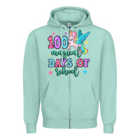 Seafoam hundred magical days of school unicorn Zipper Hoodie - OliviaCreatesArt