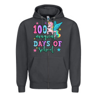 Smoke hundred magical days of school unicorn Zipper Hoodie - OliviaCreatesArt