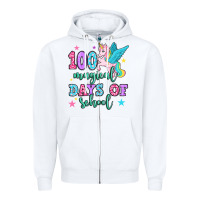 White hundred magical days of school unicorn Zipper Hoodie - OliviaCreatesArt