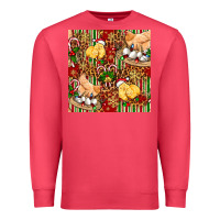Cardinal christmas chicken Premium Sweatshirt - FaDigitalArtStudio