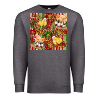 Charcoal Heather christmas chicken Premium Sweatshirt - FaDigitalArtStudio