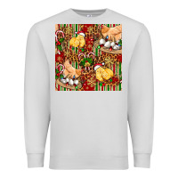 Dove Grey christmas chicken Premium Sweatshirt - FaDigitalArtStudio